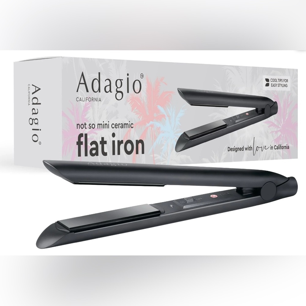Adagio California Not So Mini Flat Iron *Brand New in Box*